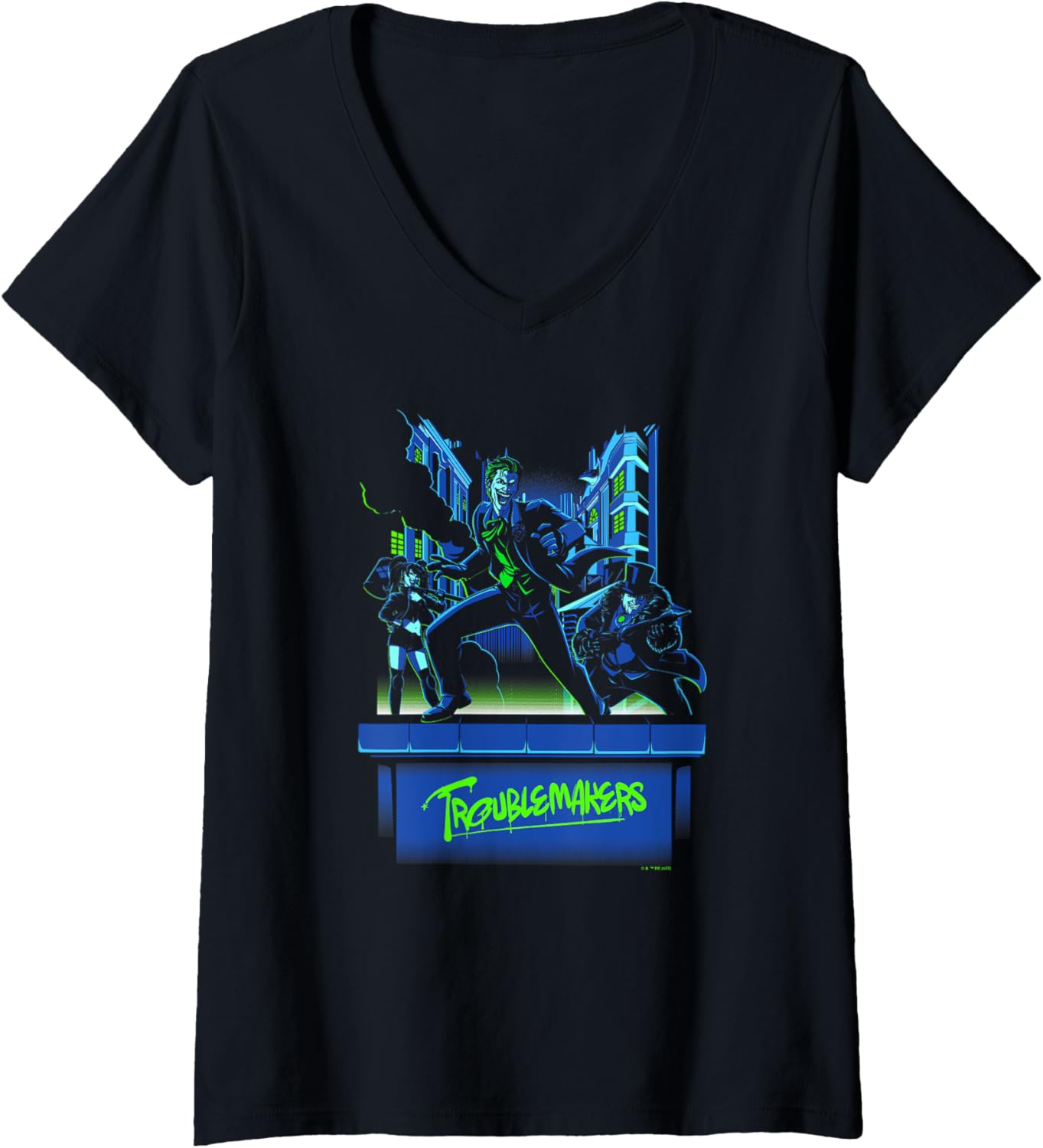 DC Comics Batman Troublemakers Group Poster V-Neck Apparel | High Search Volume | Must-Have Style