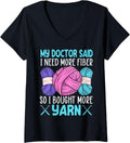 Womens My Doctor Said I Need More Fiber So I Went To The Yarn Store V-Neck Yarn Supply | Premium Quality | Best Selle...