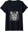 Womens Cheetah Lover V Neck Apparel Streetwear Style Gift Ready