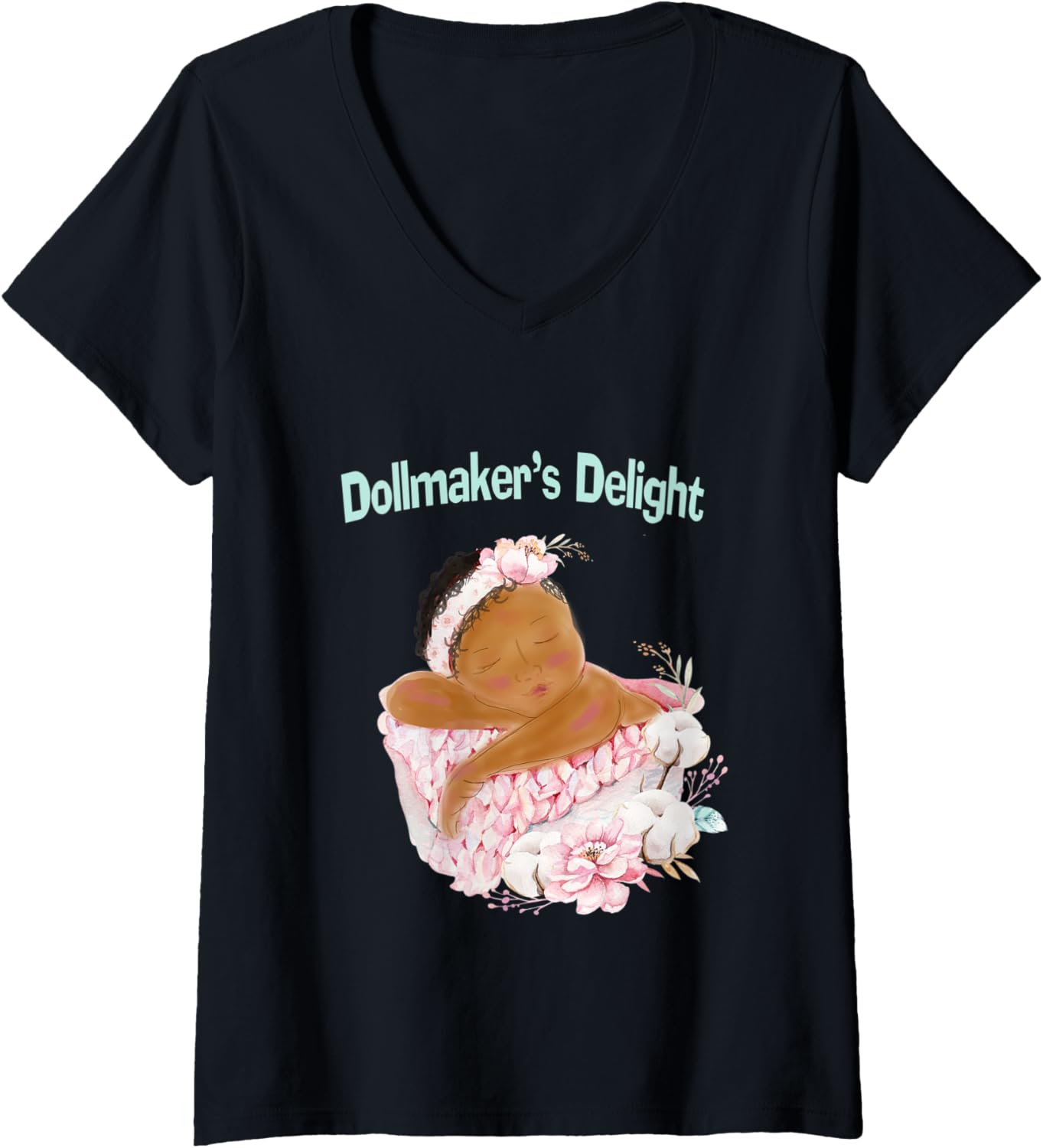 Womens Dollmaker's Delight V-Neck Apparel | Premium Quality | Comfort Daily Wear