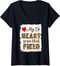 Womens Soccer Player Mom Soccer Leopard Cheetah Soccer Fan V Neck Apparel Comfort Fit Gift Ready