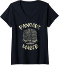 Womens Pancake Maker Pancake Lover Funny V-Neck Apparel | Premium Quality | Must-Have Style