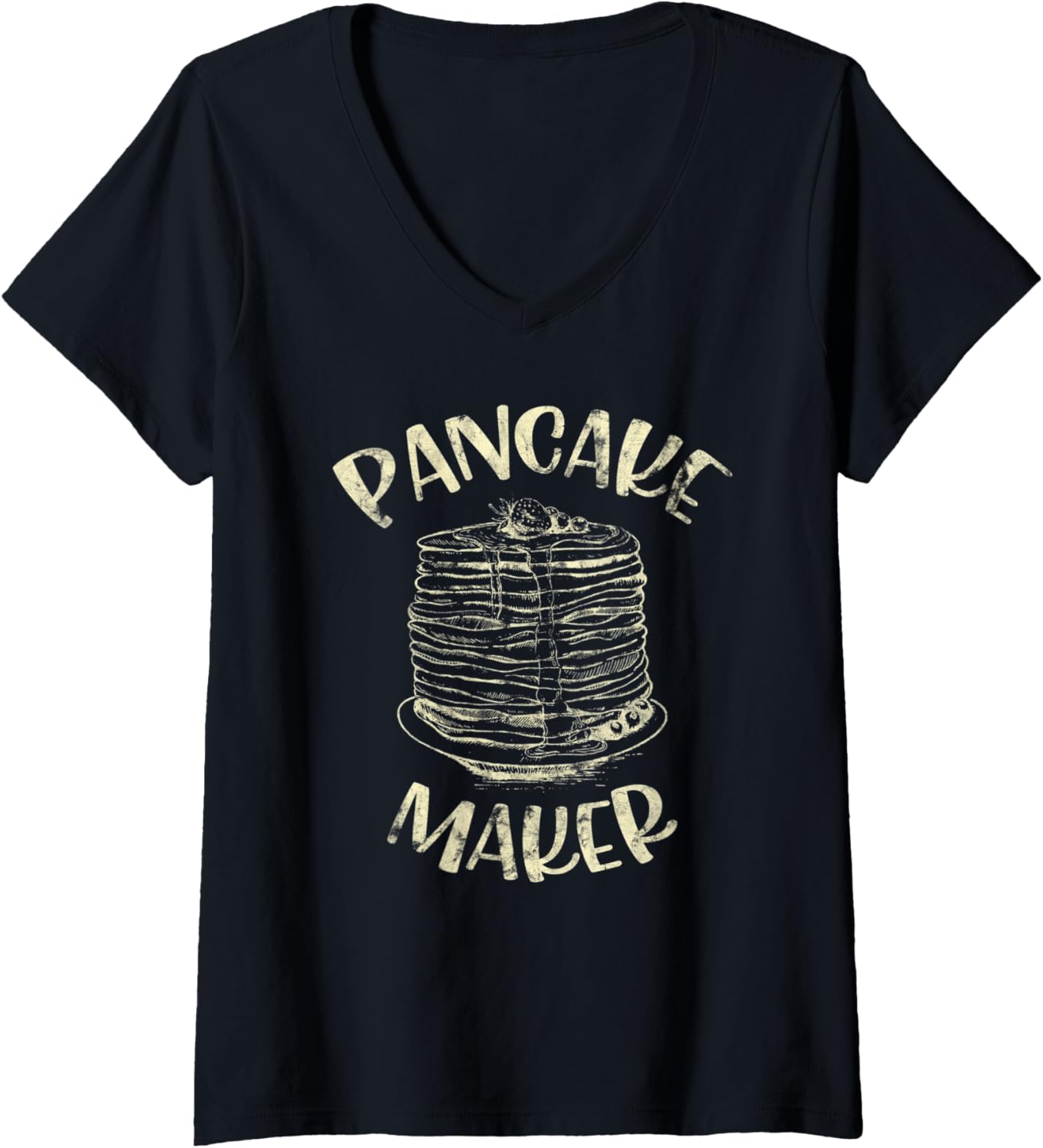Womens Pancake Maker Pancake Lover Funny V-Neck Apparel | Premium Quality | Must-Have Style