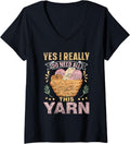 Yes I Really Do Need All This Yarn Knitter Knit Knitting V-Neck Yarn Supply | Premium Quality | Best Seller Choice