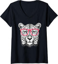 Cheetah Head Print Art Graphic Animal Lover Nature Aesthetic V Neck Apparel Streetwear Style Best Seller Look
