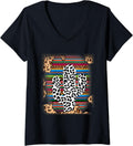 Womens Vintage Cacti Cheetah Print Cactus Serape Leopard Cactus V Neck Apparel Comfort Fit Best Seller Look