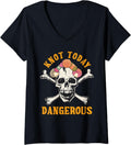 Womens Yarn Collection KNOT TODAY DANGEROUS Funny Yarn Collector V-Neck Yarn Supply | Trending 2025 | Best Seller Choice