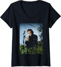 Womens Singer Johnny Cash in Tennessee by Michael Grecco V-Neck Apparel | Perfect Gift Idea