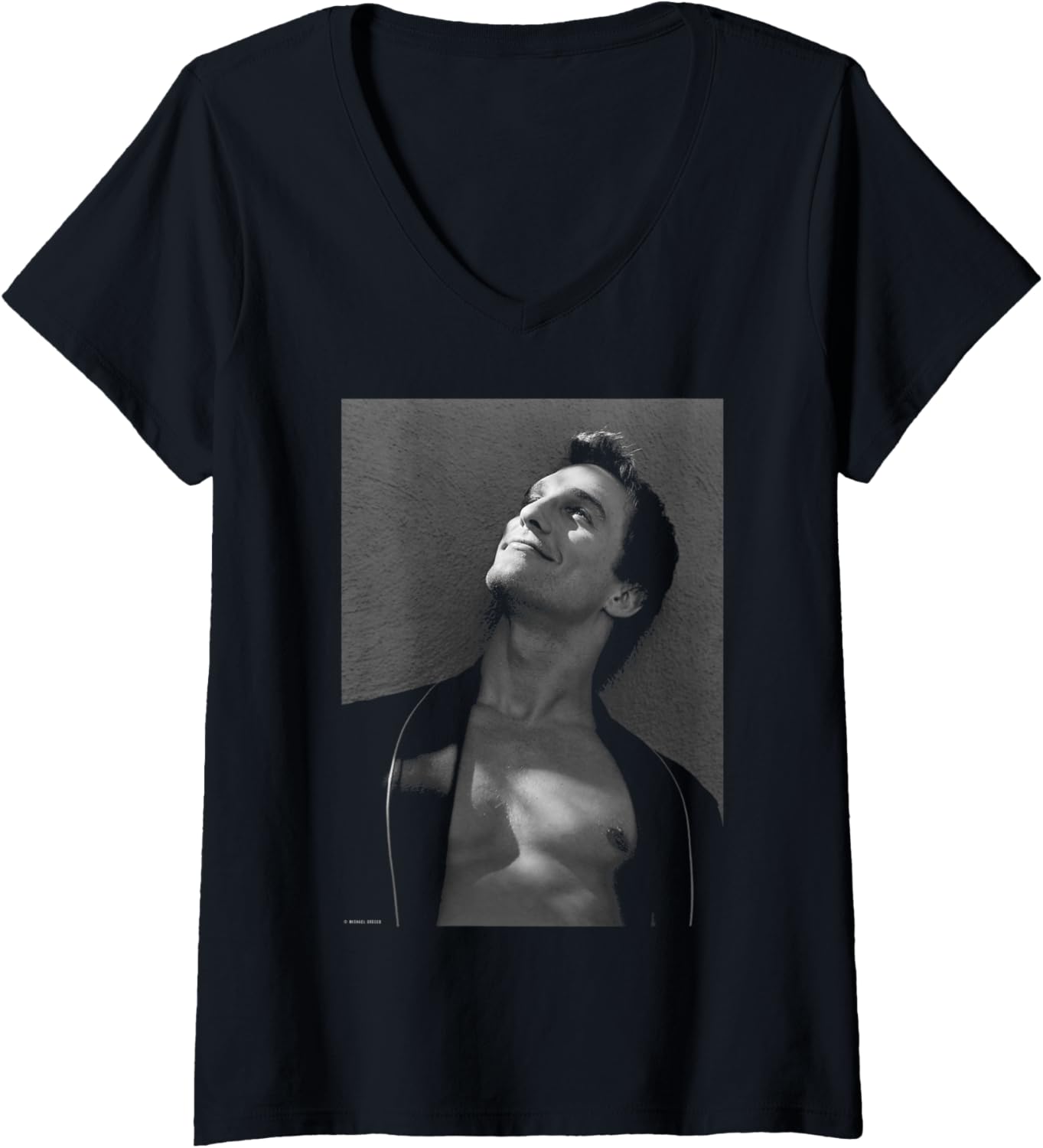 Womens Dazed & Confused Actor Matthew McConaughey Michael Grecco V-Neck Apparel | US Best Seller