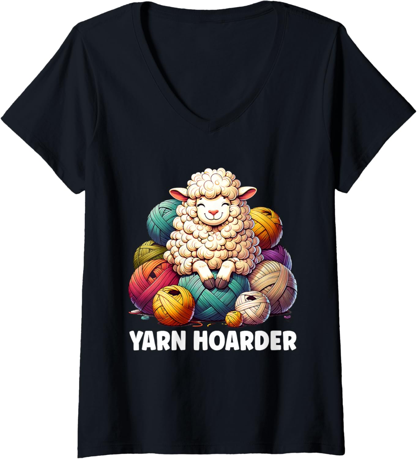 Womens Wool Lover Handmade Crochet Sheep Yarn Hoarder Knitting V-Neck Yarn Supply | Premium Quality | High CTR Title