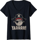 Womens Yarrrn Pirate Yarn Lover Crocheter Funny Crocheting V-Neck Yarn Supply | Top Rated | Customer Favorite