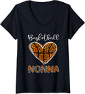 Womens Basketball Nonna Top Heart Cheetah Leopard Grandma V Neck Apparel Comfort Fit Hot Right Now
