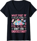 Womens Women Knitting Lover Funny Knitters Knit Yarn Lover V-Neck Yarn Supply | Trending 2025 | Perfect for Crafters