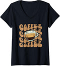 Womens Coffee Lover Barista Love Caffeine Coffee Maker Gift V-Neck Apparel | Premium Quality | Aesthetic Fit