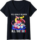 Womens Dragon Yes I Really Do Need All This Yarn V-Neck Yarn Supply | High Search Volume | Best Seller Choice