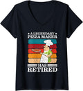Womens Legendary Pizza Maker has retired Pizza Making V-Neck Apparel | High Search Volume | Comfort Daily Wear
