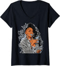 Womens Black Girl Boss Cash is King Money Maker V-Neck Apparel | US Viral Style | Aesthetic Fit