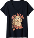 Womens Knitting Yarn Knitter Will work for yarn V-Neck Yarn Supply | Trending 2025 | Perfect for Crafters