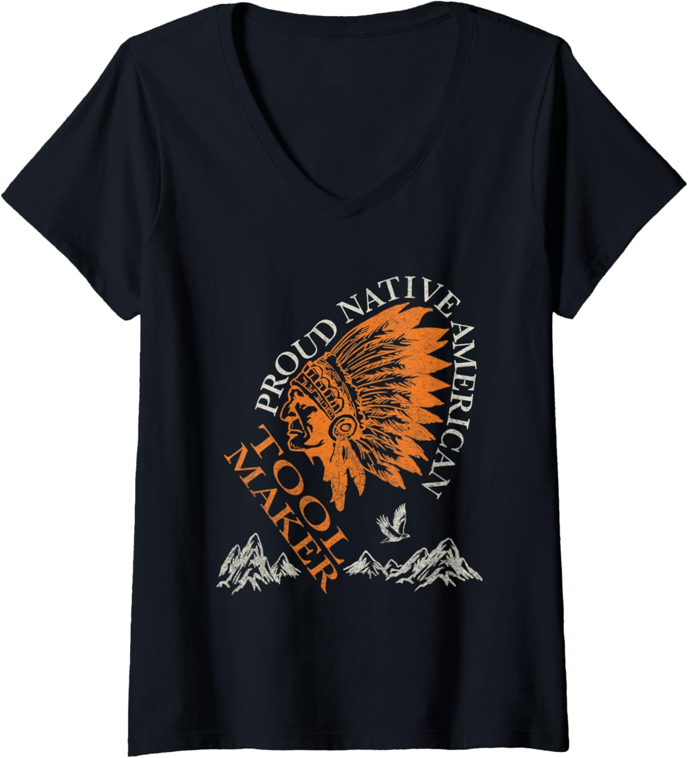Womens Proud Native American Job Tool Maker V-Neck Apparel | Premium Quality | Perfect Gift Idea