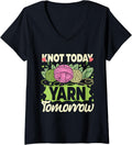 Womens Crochet Knitting Knot Today Yarn Tomorrow V-Neck Yarn Supply | High Search Volume | High CTR Title