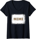 Womens MIMI Leopard Cheetah Animal Print Proud Grandma Grandmother V Neck Apparel High Search Demand Hot Right Now