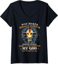 Womens way maker miracle worker promise keeper V-Neck Apparel | Premium Quality | Must-Have Style