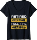 Womens Retired Cheese maker Full Time Grandpa V-Neck Apparel | High Search Volume | Must-Have Style