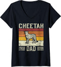 Womens Best Cheetah Dad Men Vintage Cheetah V Neck Apparel Streetwear Style Fan Favorite