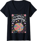 Womens Craft Life I'd Rather Be Crocheting for Yarn Crafters V-Neck Yarn Supply | Trending 2025 | Best Seller Choice