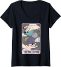 Womens The Collector Crochet Tarot Card Knitter Knitting Yarn Lover V-Neck Yarn Supply | Top Rated | Customer Favorite