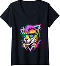 Womens Punk Era Style Cheetah Sunglasses Cheetahs V Neck Apparel Viral TikTok Find Best Seller Look