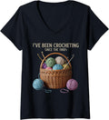Womens Crochet Yarn Basket Craft Lover Since The 1900s Yarn Knitter V-Neck Yarn Supply | Trending 2025 | High CTR Title