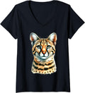 Womens Cheetah Portrait V Neck Apparel Premium Print US Top Pick