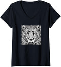 Womens Cheetah artistic colorful Cheetah Lover Illustration V Neck Apparel Premium Print Gift Ready