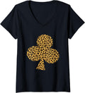 Womens Club Leopard Cheetah Print V Neck Apparel Streetwear Style Everyday Wear