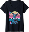 Womens Archangel Michael Saint Michael Retro V-Neck Apparel | Perfect Gift Idea
