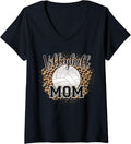 Womens Volleyball Mom Leopard Print Proud Women s Cheetah Pattern V Neck Apparel High Search Demand Fan Favorite