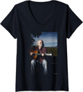 Womens Byrds Singer David Crosby by Michael Grecco V-Neck Apparel | Trending 2025