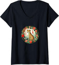 Womens Cheetah Illustration Cute cheetahs artwork V Neck Apparel Streetwear Style US Top Pick