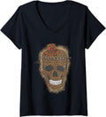 Womens Leopard Print Skull With Tiger Pattern Hat Fall Autumn Alt V Neck Apparel Trending US US Top Pick