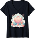 Womens Funny Knitter Heart Shaped Yarn Knitting V-Neck Yarn Supply | Premium Quality | Customer Favorite