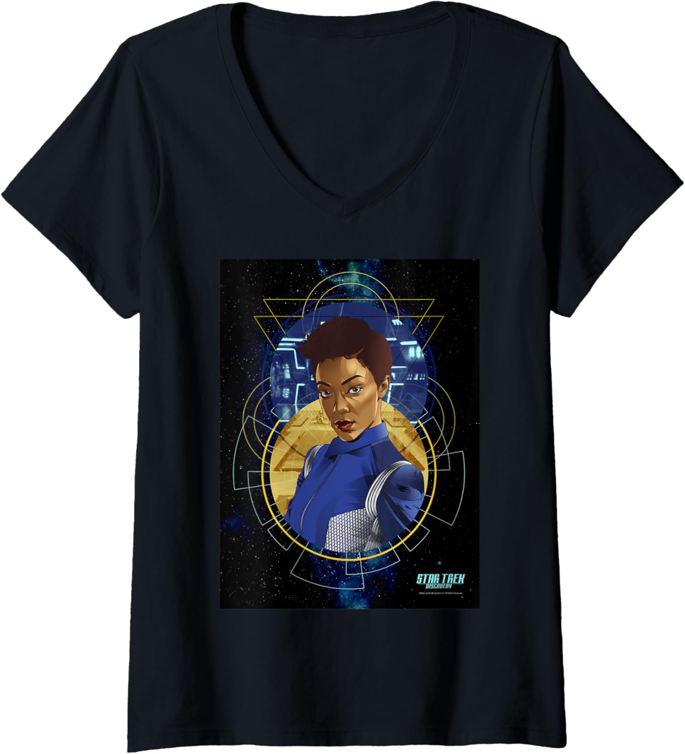 Star Trek Discovery Michael Geometric Space V-Neck Apparel | Viral Streetwear Style