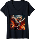 Womens The Reckoning of Saint Michael V-Neck Apparel | US Best Seller