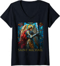 Saint Michael the Archangel V-Neck Apparel | Everyday Casual Wear