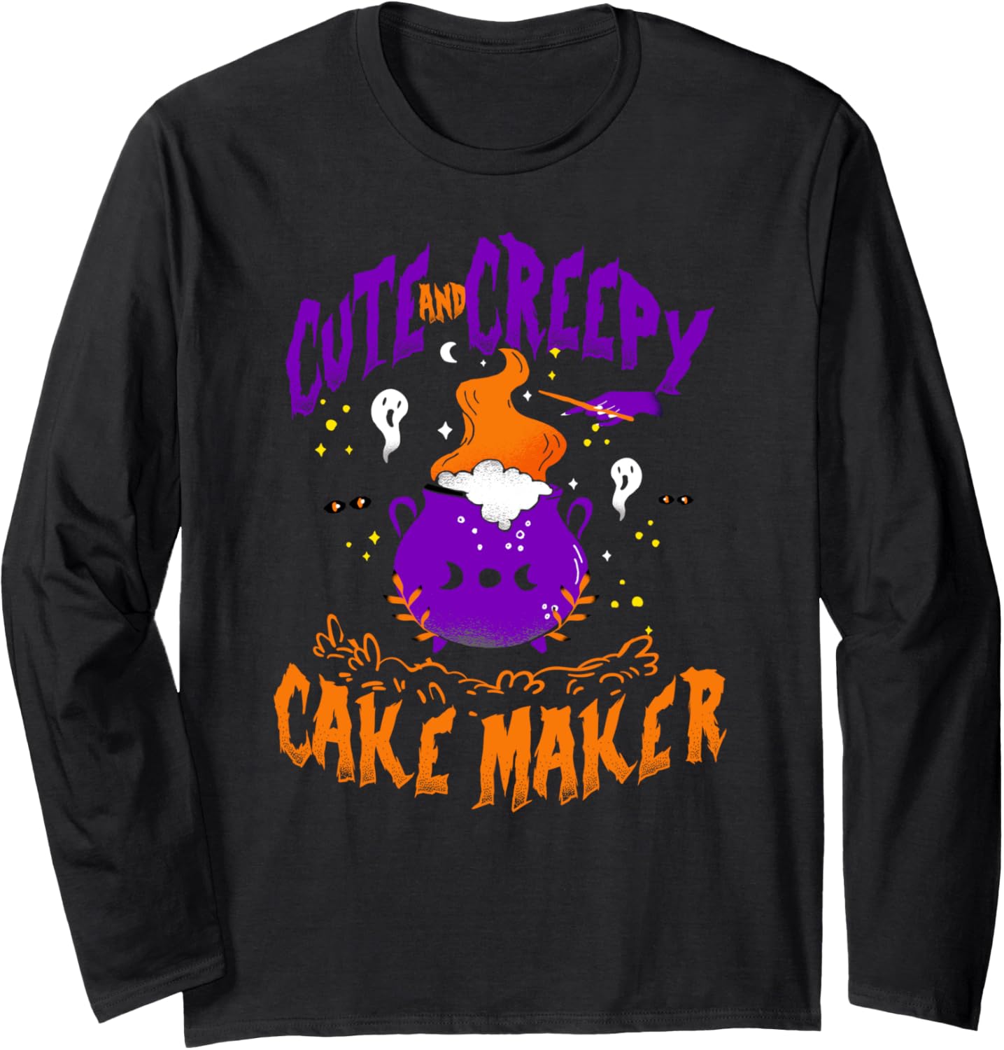 Cute and Creepy Cake Maker - Funny Cake Maker Halloween Long Sleeve Apparel | Best Seller Pick | Comfort Daily Wear