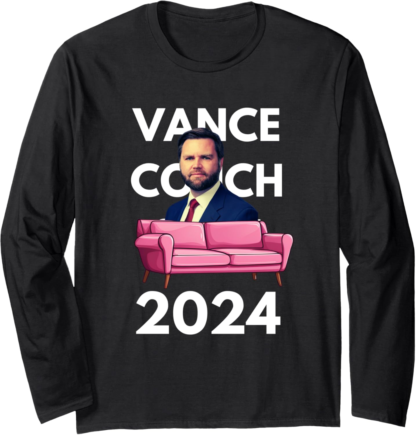 Vance Couch 2024 JD Vance Couches Funny Meme Election Long Sleeve Apparel | Aesthetic Design
