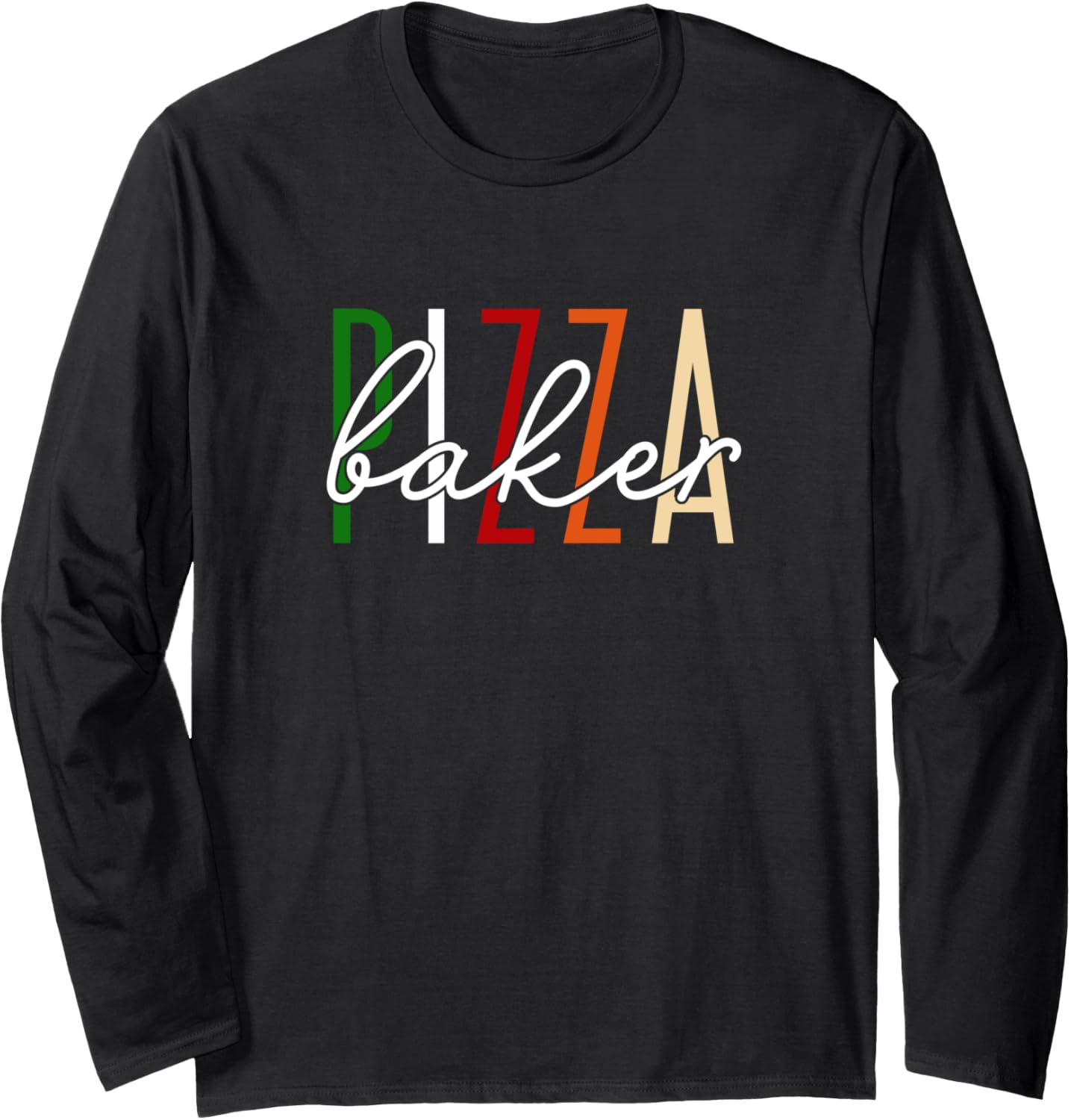 Retro Italian Food Lover Pizza Maker Pizza Baker Long Sleeve Apparel | Best Seller Pick | Perfect Gift Idea