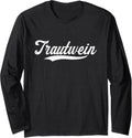 Distressed Script Michael Trautwein Prospect Baseball Fan Long Sleeve Apparel | Perfect Gift Idea