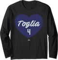 Distressed Heart Michael Toglia Colorado Baseball MLBPA Long Sleeve Apparel | Perfect Gift Idea