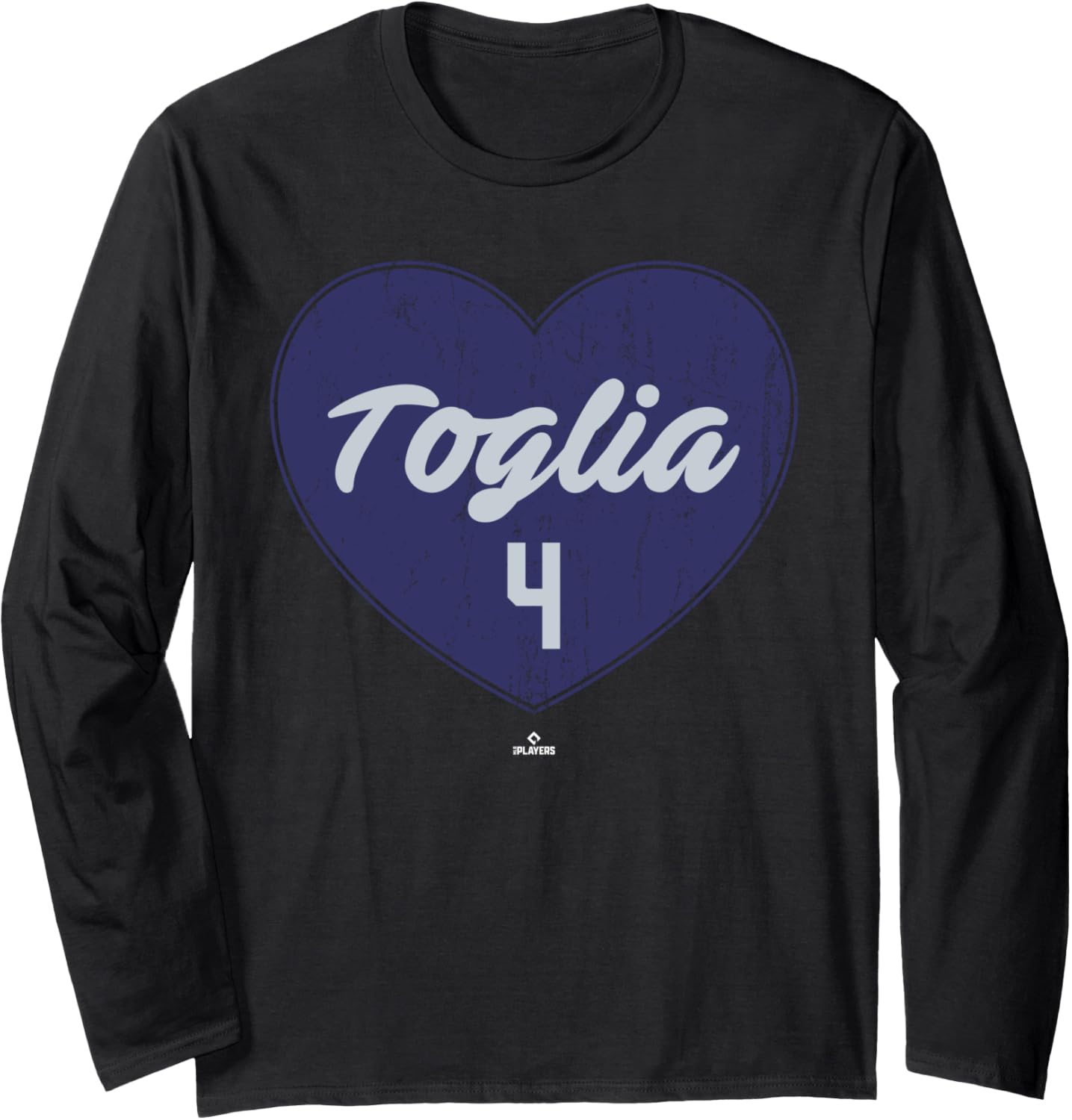 Distressed Heart Michael Toglia Colorado Baseball MLBPA Long Sleeve Apparel | Perfect Gift Idea